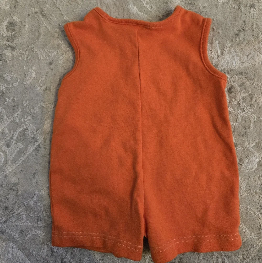 Vintage Y2k Miniwear Orange Jungle Buddies Animals Romper
